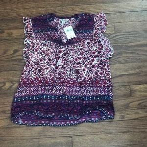 Lucky brant floral paisley top small